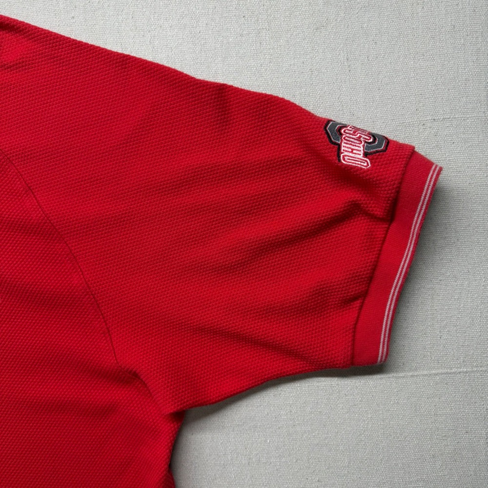 Nike Team Ohio State Buckeyes Polo Shirt Mens XXL Red Short Sleeve Embroidered - Picture 3 of 11